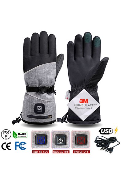Choice 909 USB Heating Winter Gloves 3M Cotton Heating Hand Warmer Electric Thermal Gloves Waterproof Snowb