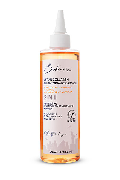 Soho N.Y.C. Vegan Kolajen Anti Aging Yüz Toniği 245 Ml