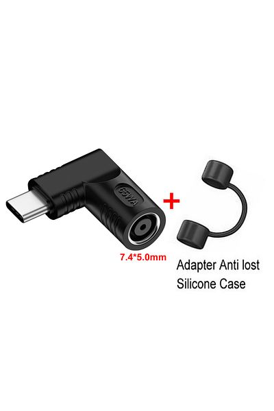 Choice موصل طاقة الكمبيوتر المحمول 7.4x5.0 إلى النوع C PD 65W مقبس تيار مستمر أنثى إلى مخرج USB من النوع C ذكر شحن سريع