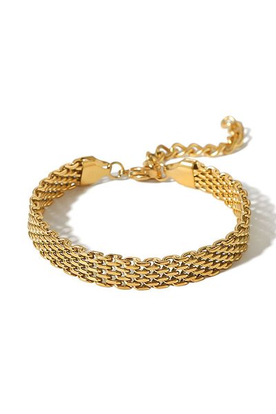 Chavin Gold 8 mm Steel Chain Bracelet - et83sr