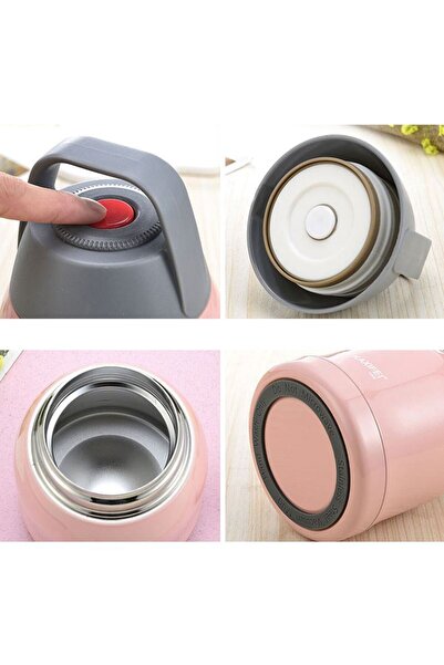 Weather Forecast 600ml Pink Steel Vacuum Baby Food and Food Storage Thermos - Cin722Pm
