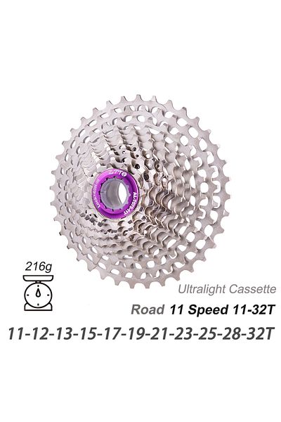 ZTTO 11S 32T SLRY ZTTO Ultralight Road Bike Cassette 11 Speed SLR2 Cassette 11S 11-28T 11-36T Freewheel 1