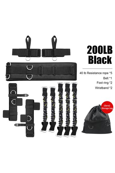 Choice Black Boxing Training Resistance Band Set Leg Strength and Agility Training Strap System for Boxing,