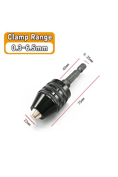 Choice3 1PC(0.3-6.5mm) STONEGO Keyless Drill Chuck Converter 3/8"- 24UNF Thre...