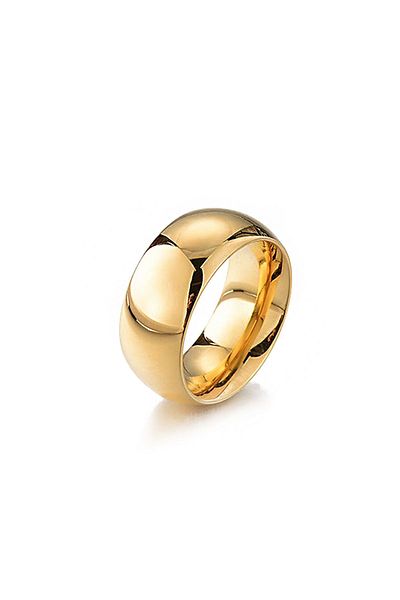 Chavin Yellow Ipc Plated Men's Steel Ring Dc46