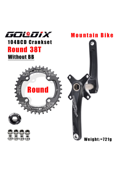 Choice مجموعة كرنك دائرية مقاس 165 مم، 38T، GOLDIX 104BCD، مجموعة كرنك دراجة ...