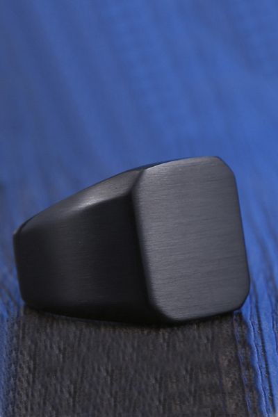 Chavin Men's Steel Ring Dr98 - Matte Black