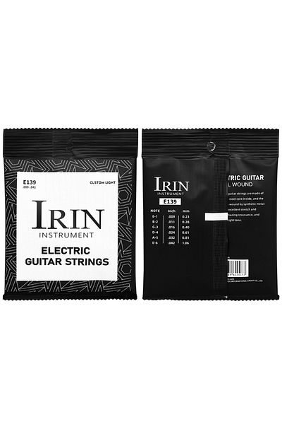 Choice E139 Irin Electric Guitar Strings High Carbon Steel Core Antirust Pvd Ion Coating Electric Guitar St