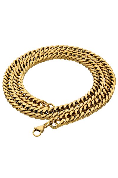Chavin Men's Steel Chain - Gurmet 60cm 10mm Gold