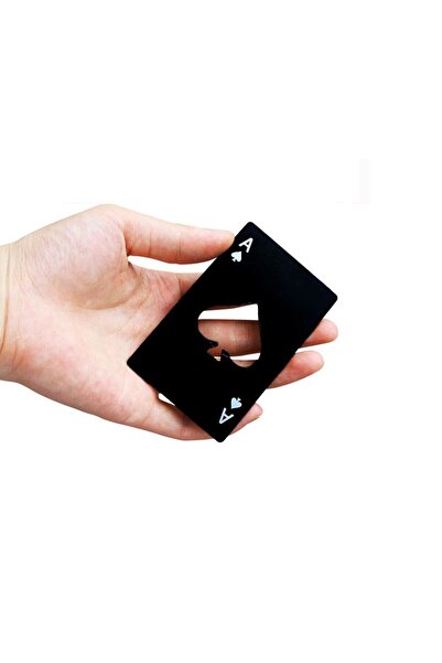 Weather Forecast Portable Black Spades Ace Bottle Opener in Steel Wallet Cin655Sy
