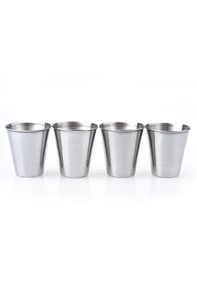 Cin 4 Pieces 70 MlSteel Shot Coffee Camping Cup Df37x