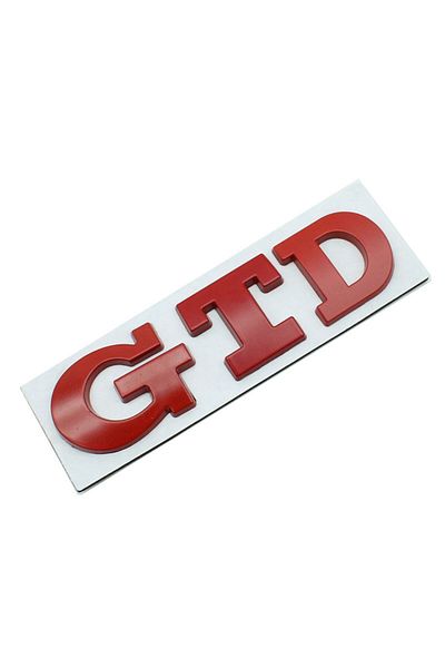 Choice شعار GTD ثلاثي الأبعاد معدني بالكامل باللون الأحمر والأسود وشعار أحمر وشعار صندوق السيارة لـ 7 6 5 4 MK2 MK4 MK5 MK