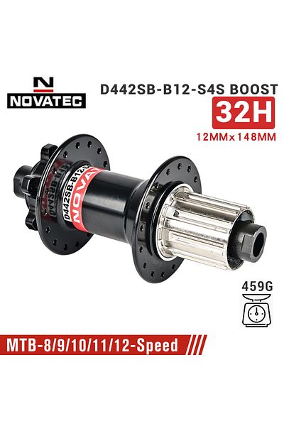 Choice R 148x12MM HG Novatec Bicycle Hub D442 D041 Front Rear Wheel Hub 2/4 Bearing For 8/9/10/11/12 speed