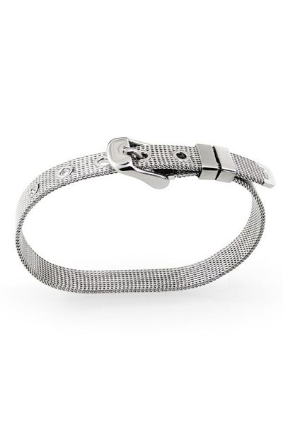 Chavin Men's Steel Bracelet - Belt Shaped Mesh Straw Dr34