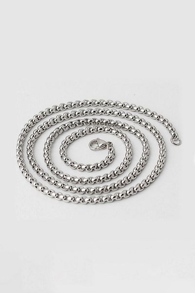 Chavin Men's Grey Steel Chain - 60 Cm, 2 Mm, Dt94