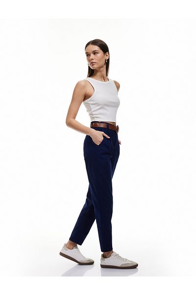Koton Βαμβακερό παντελόνι Chino Relaxed Cut