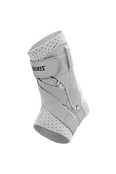 Aolikes L Gray AOLIKES 1PCS Ankle Brace for Sprained Ankle, Ankle Support Brace with Side Stabilizers for Me