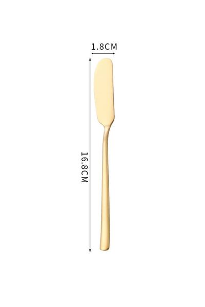Chavin 304 L Çelik Gold 12 adet Tereyağ Reçel Kahvaltı Bıçağı cin750sr-12