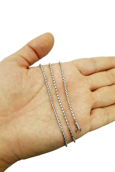 Chavin Gray 55 cm1.8 MmMen's Steel Chain Eh66