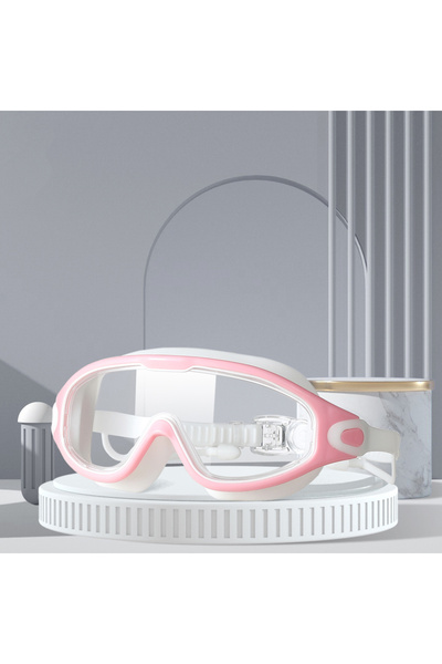 Choice نظارات سباحة وردية اللون للرجال والنساء البالغين عالية الدقة مقاومة للماء والضباب مطلية بالكهرباء