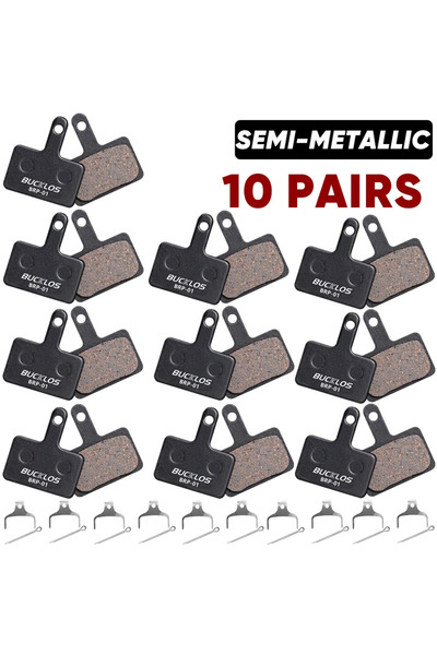 BUCKLOS 10 أزواج من وسادات الفرامل شبه المعدنية للدراجات الجبلية الهيدروليكية...