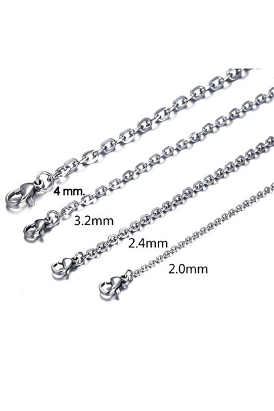 Chavin 55 cm. 2.5 mm. Kadın Erkek Çelik Kolye Zinciri dg89