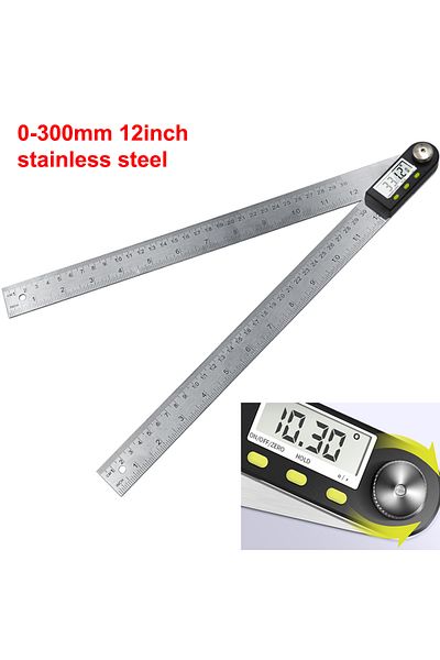 Choice 300mm 200mm 300mm stainless steel Digital Protractor Angle Ruler Electron Goniometer Angle Finder Me