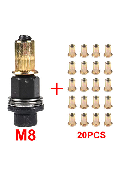 Choice M8 with 21pcs 21pcs+1pc Hand Rivet Nut Manual Riveter nut Tool Accesso...