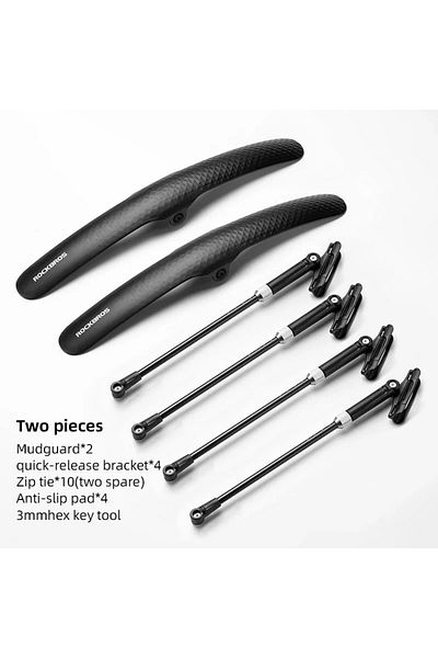 Choice 2PCS 1/2PCS Bicycle Mudguard Bike Fender PP Soft Plastic Mudguard Strong Toughness Road Suitable For