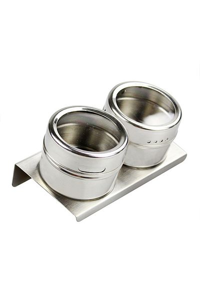 Weather Forecast Set of 2 Table Top Magnetic Steel Spice Racks Cin224X