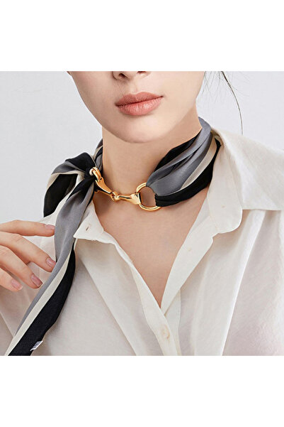 Choice مشبك حلقي ذهبي للنساء من شال الحرير الكريستالي مع مشبك دبوس زفاف عصري ...