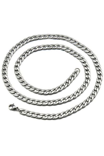 Chavin 60 Cm. 5 Mm. Patterned Figaro Steel Men's Chain - Dt38By