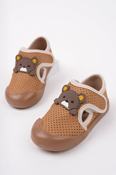 MUGGO Scot Daily First Step Baby Sneakers with Velcro Teddy Bear