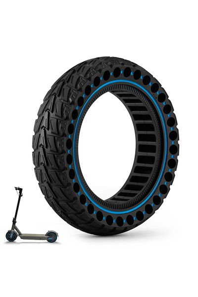 Choice Blue 10x2.5 (60/70-6.5)Off-road Solid Tire for Ninebot G30 G30L G30D Electric Scooter Anti-slip Expl