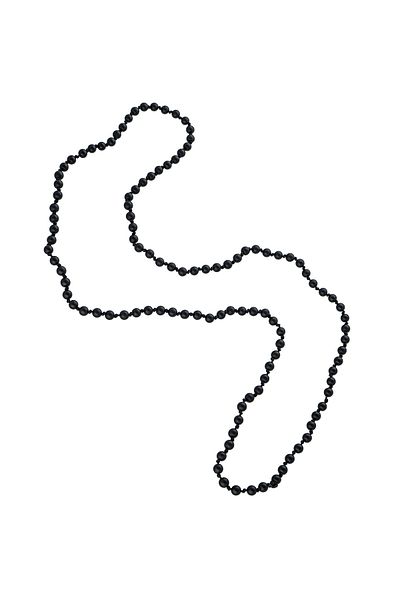 Chavin 70 Cm. 4.5 Mm. Black Onyx Stone Men's Necklace - Ea48