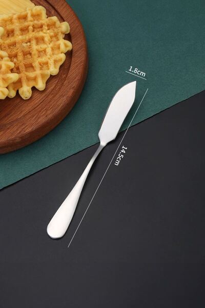 Chavin 6 Adet 1010 Çelik Silver Renk Tereyağ Reçel Kahvaltı Bıçağı cin618by-6