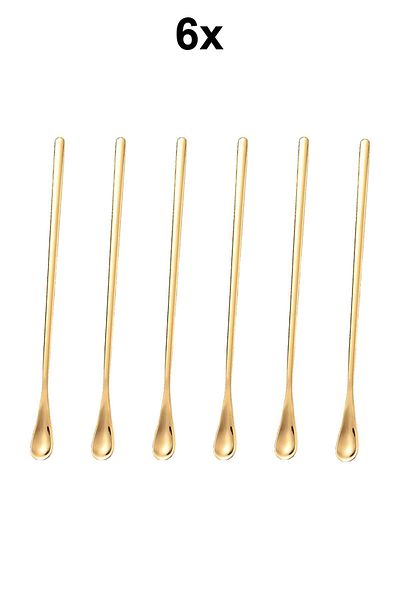 Chavin 6 Pieces 19 cm Cocktail Bartender Spoons - 304 Steel Coffee Latte Mixing cin758sr-6