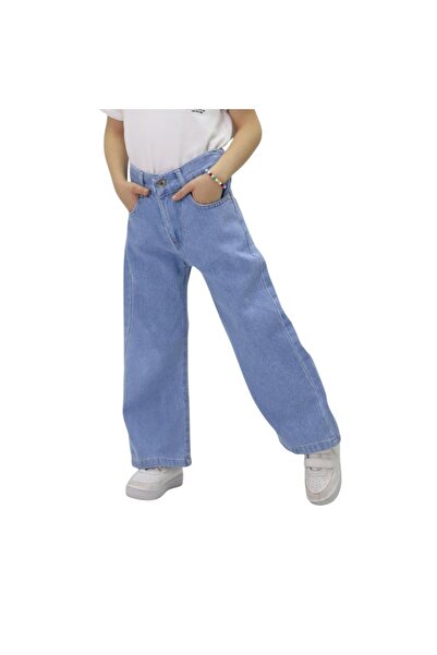 BDR Kız Kot Pantolon Bol Paçalı ( 11-15 Yaş)