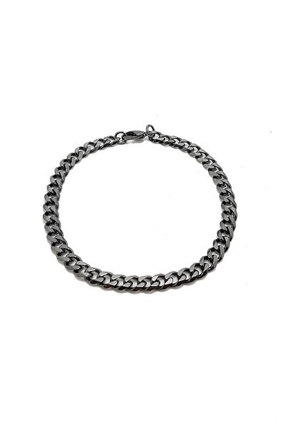 Chavin 5 Mm. Black Ice Black Steel Men's Bracelet Eu94Sy-5