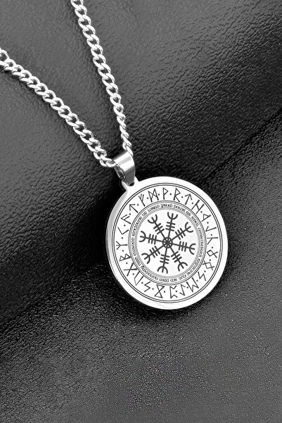 Chavin Viking Rune Viking Odin Sembol Kadın Erkek Çelik Kolye eu43