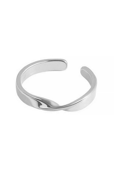 Chavin 3 Mm. Grey Steel Adjustable Ring - Eu83By