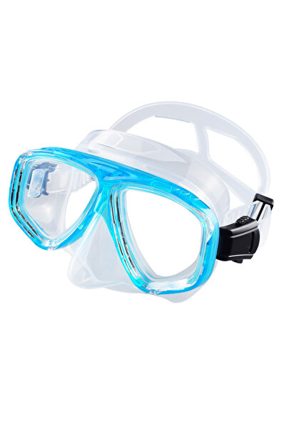 Choice AquaBlue Snorkel Mask Swimming Goggles Scuba Diving Silicone Skirt Tempered Glass Len Wide View Trai