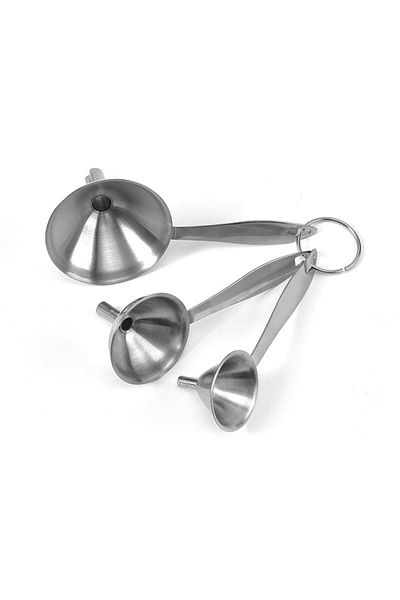 Chavin Steel Oil Soft Drink, Wine Juice Funnel - Cin713 (3 Pieces)