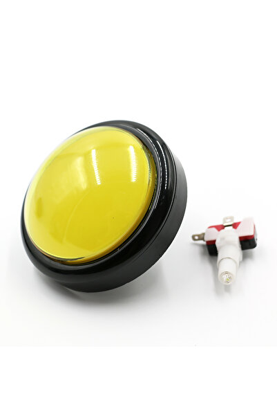 Choice زر دفع كبير أصفر 100 مم مضاء بضوء LED مفتاح إجابة فيديو إيقاع موسيقى ل...