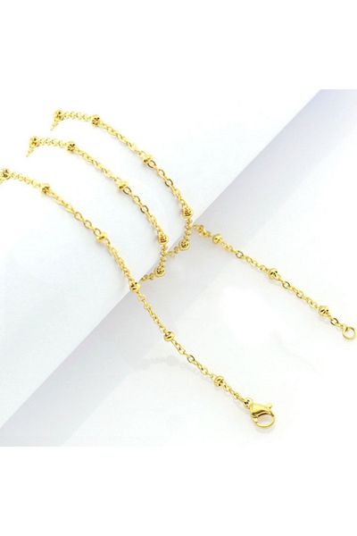 Chavin 2 Mm. 50 Cm. Bulk Steel Necklace Chain - Fine between Eb28