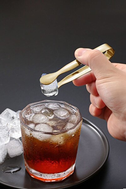 Chavin 304 Steel 12 Pieces Mini Gold 11 cm Ice and Sugar Tongs cin624sr-12