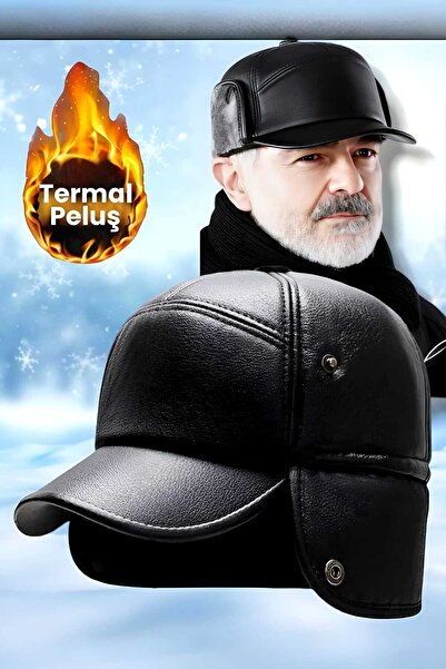 Trenderrs Çok Fonksiyonlu Su Ve Rüzgar Geçirmez Kürklü Termal Kalpak Şapka Kı...