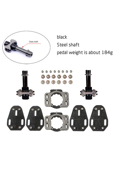 GOLDIX Black-steel-axis 204g Titanium Alloy Axle Road Bicycle Pedal Ultra-light Self-locking Pedal R