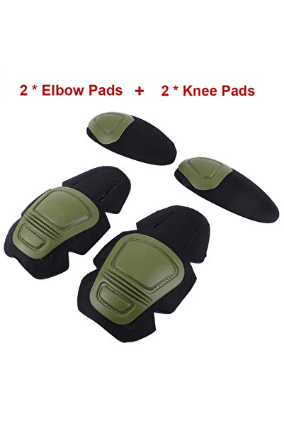 Choice طقم واحد من واقيات الركبة والمرفق التكتيكية من ArmeyGreen، مناسبة لزيّ...