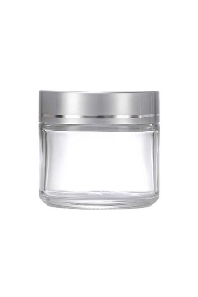 Weather Forecast 50ml Empty Clear Glass Travel Cream and Organizer Jar Cosmetic Bottle